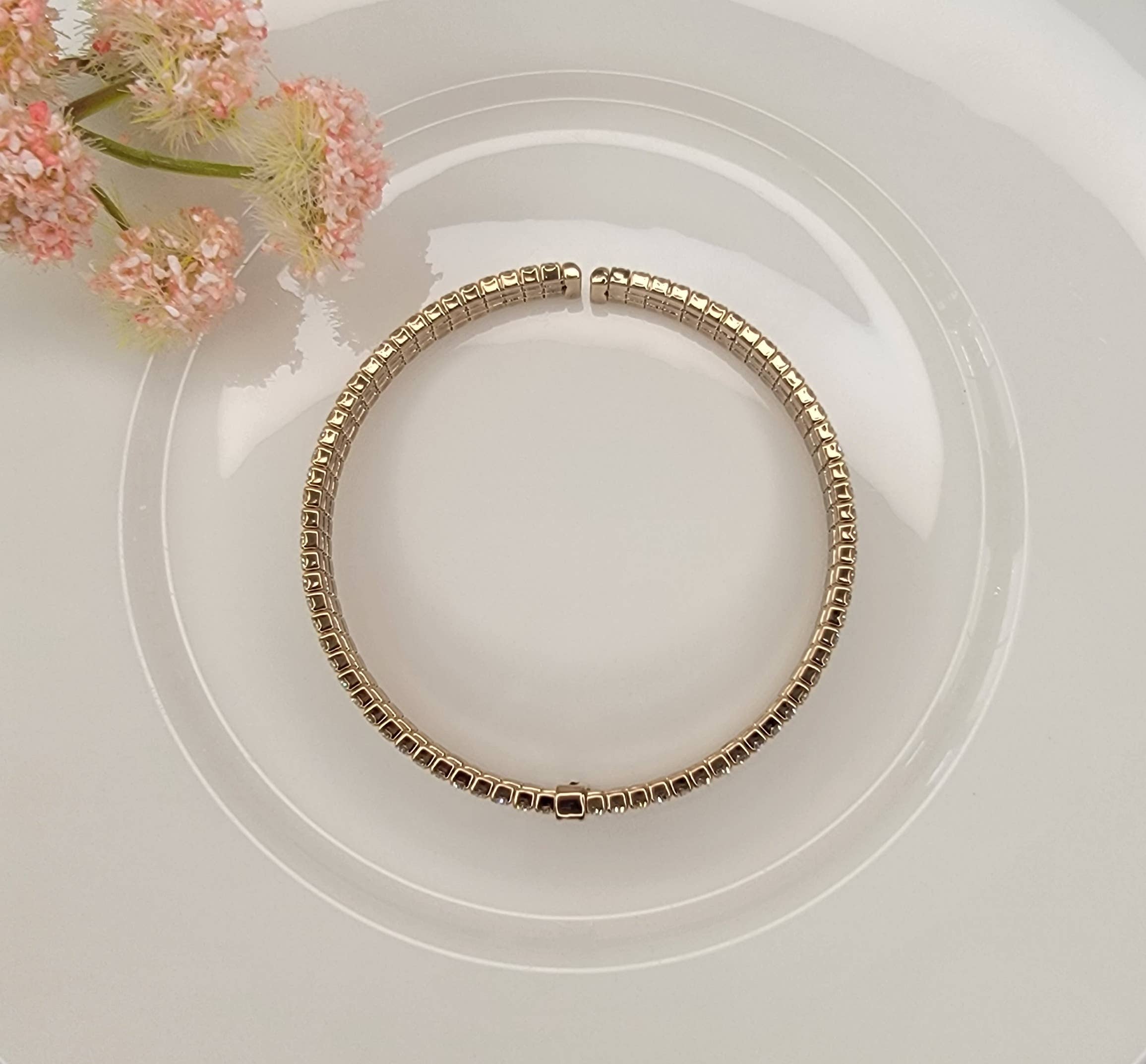 BETTYOH INC – wholesale Bangle bracelet – Triple Layer Rhinestone Bracelet3