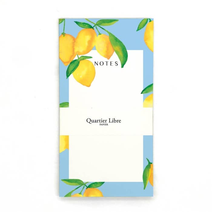 Lemon Notepad Free Quarter for wholesale by Quartier Libre Papier