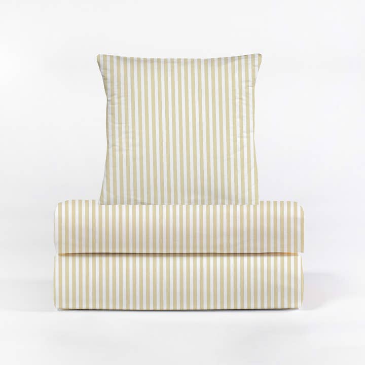 Crude Jersey cotton duvet cover - Lined ecru bedding for wholesale on Faire3