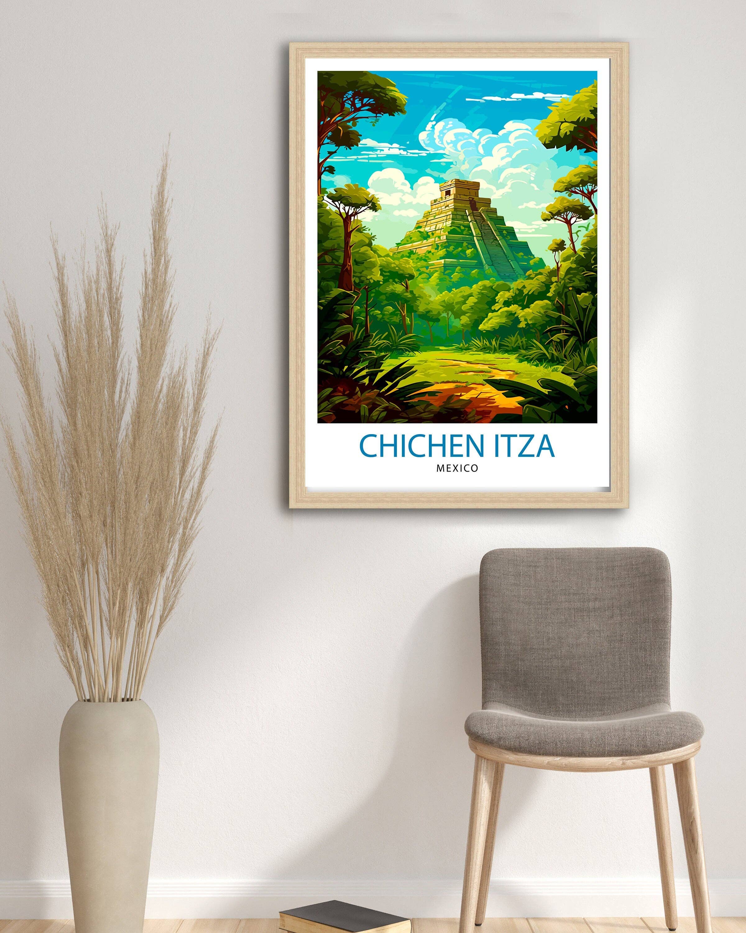InkNPrintz – wholesale Poster – Chichen Itza Mexico Travel Poster Chichen Itza2