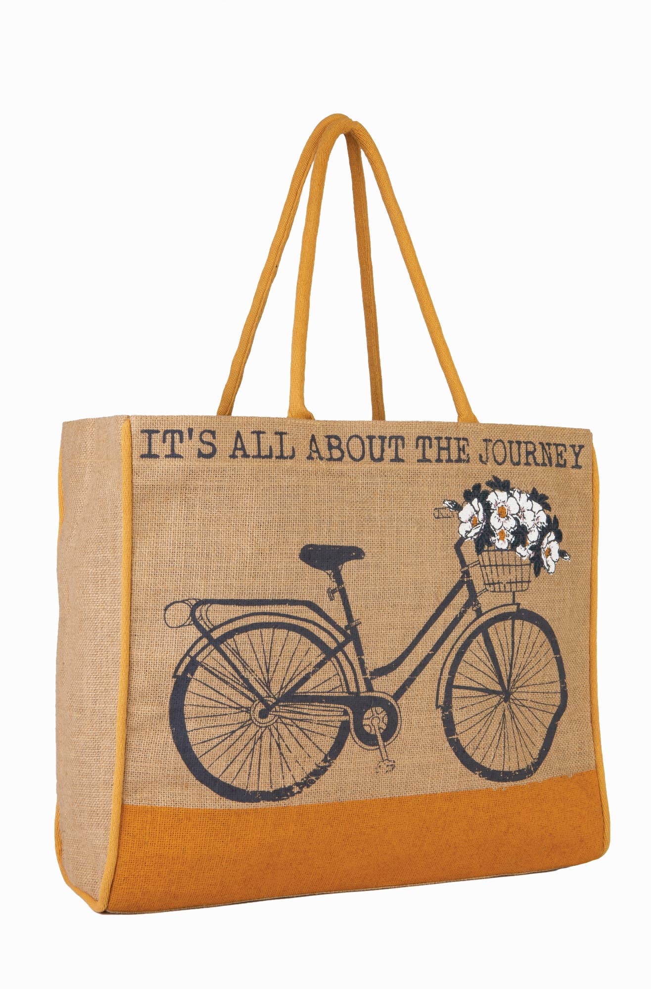 Mona B. - Wholesale Tote Bag - Women's - Trust The Journey Eco-Friendly Burlap Tote B-5421