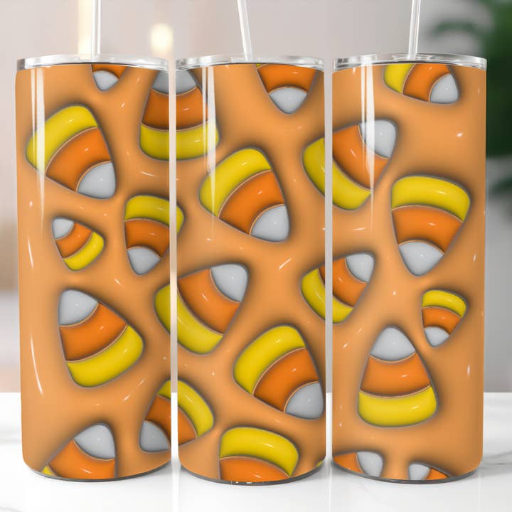 3D Candy Corn 1 for wholesale by Triple D's Tumblers n More