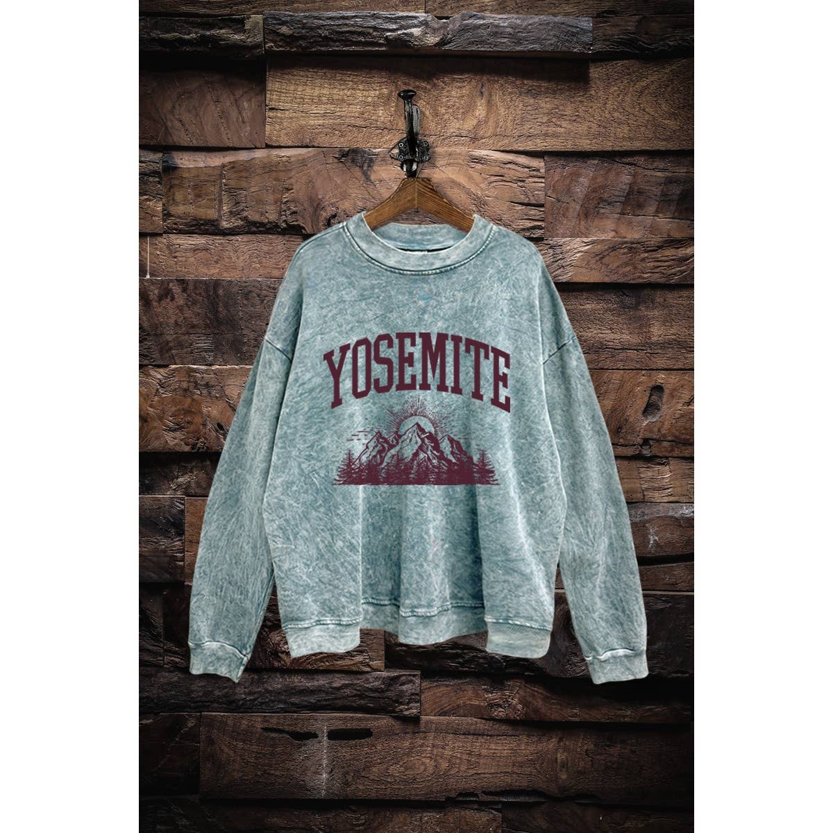 VINTAGE POINT USA - Wholesale Graphic Sweatshirt - Women's - SWD385-V8518 YOSEMITE MOUNTAIN GRAPHIC MINERAL SWEATSHIRT10