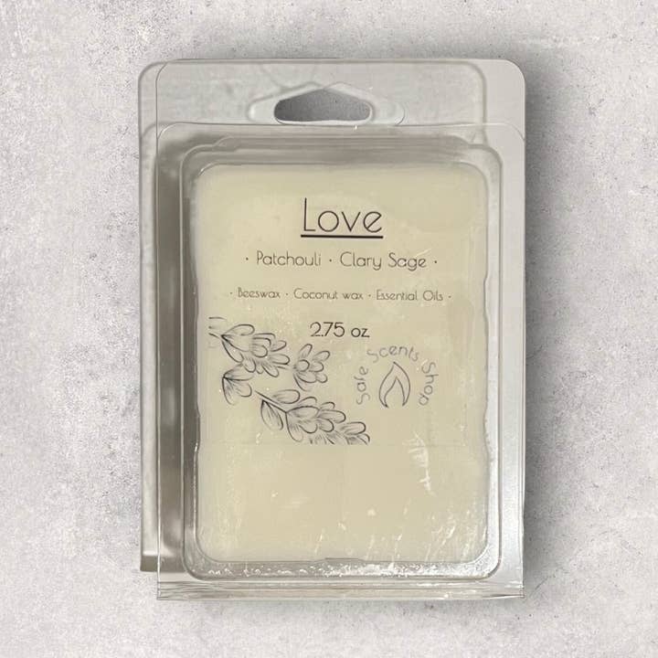 Love 2.75 oz. (6 cube) Essential Oil Wax Melt for wholesale by Safe Scents Shop