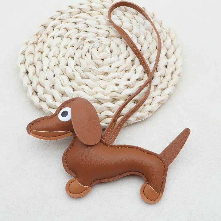 Crave by FW - Wholesale Keychain - Women's - Cute Leather Dachshund Keychain1