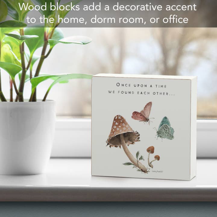 Conimar Promotions - Wholesale Sign - "Once Upon A Time" Solid Wood Block Sign 3.75" 1