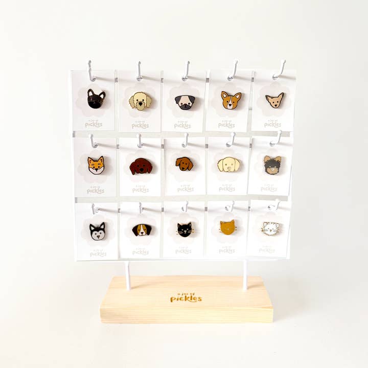 Furry Friends Preset Pin Display for wholesale by A Jar Of Pickles
