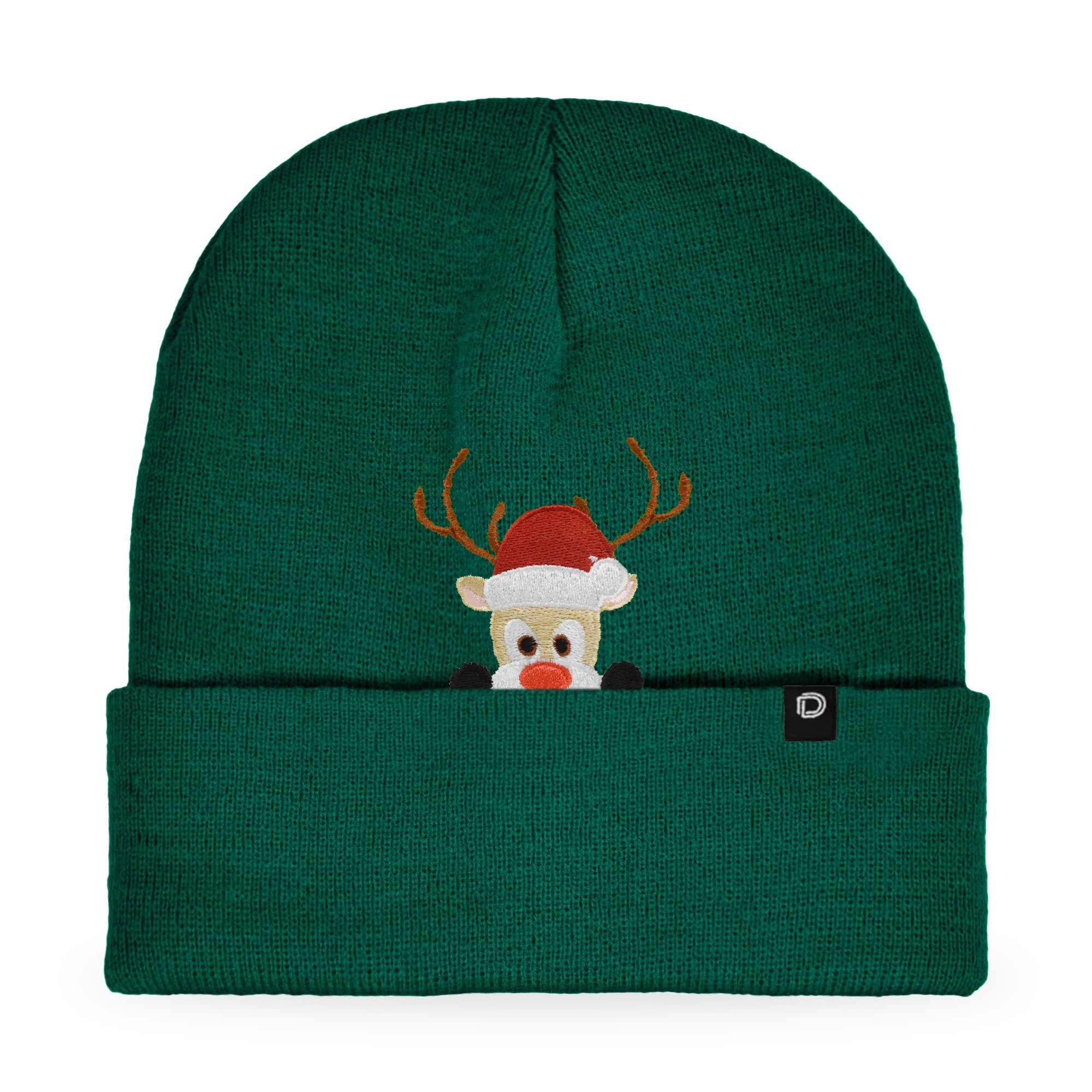 Dalix - Vente Bonnet – femme - Christmas Peeping Rudolph Bonnet chaud d'hiver Bonnet brodé15
