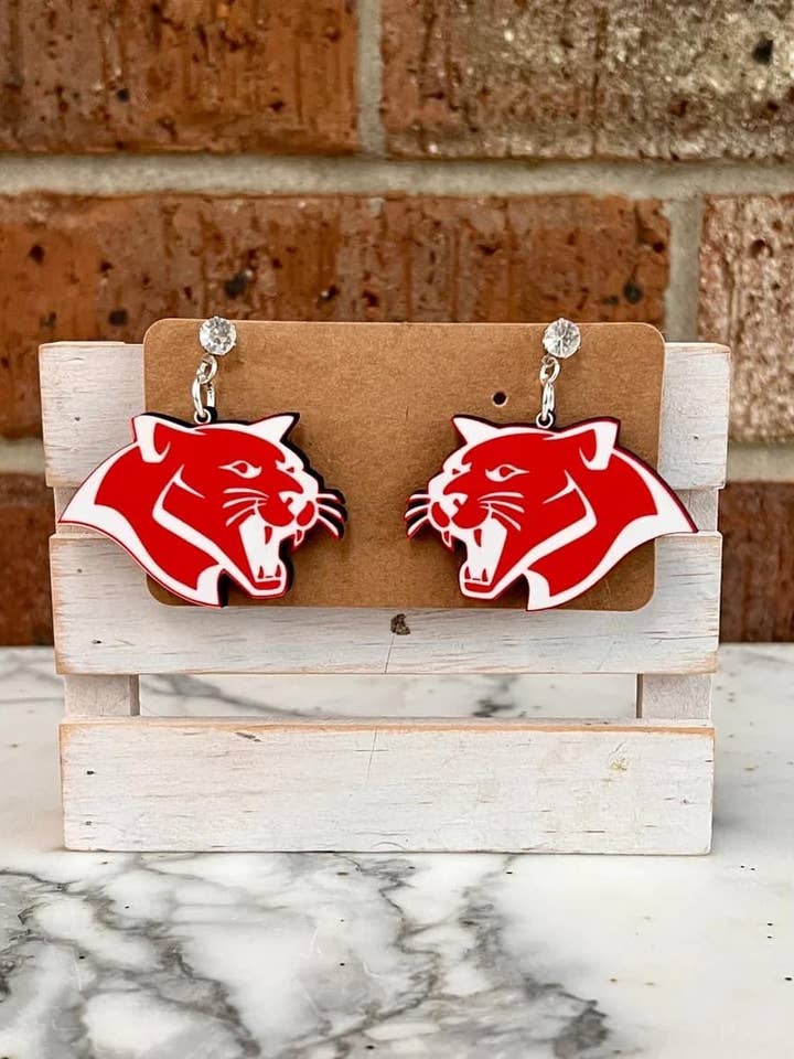 Custom school Mascot Earrings for wholesale by BMR Designs