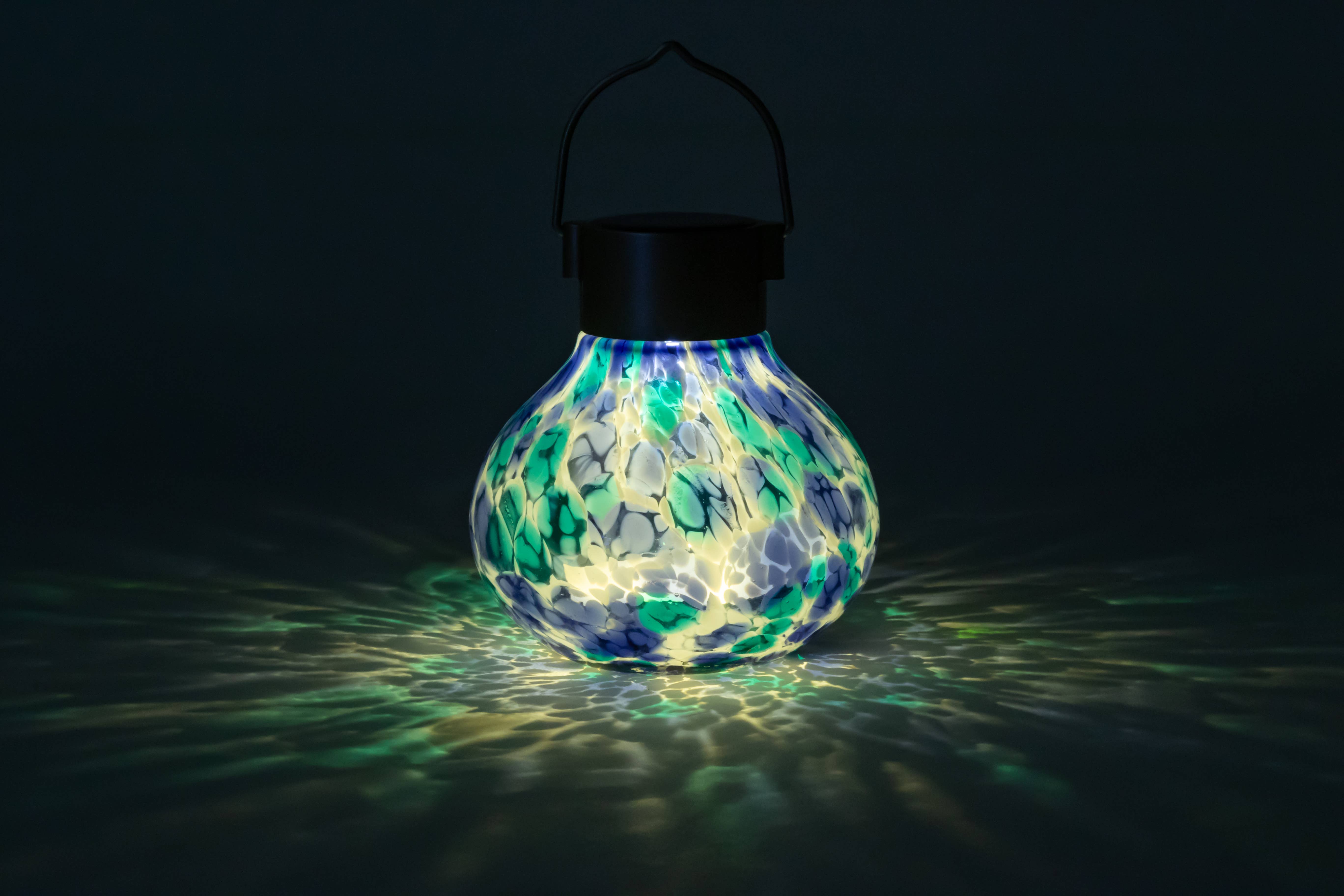 Allsop Home & Garden - Wholesale Outdoor/Lawn Light - Tea Lantern - 5" Glass Outdoor Solar Lantern - Tidal Blue19