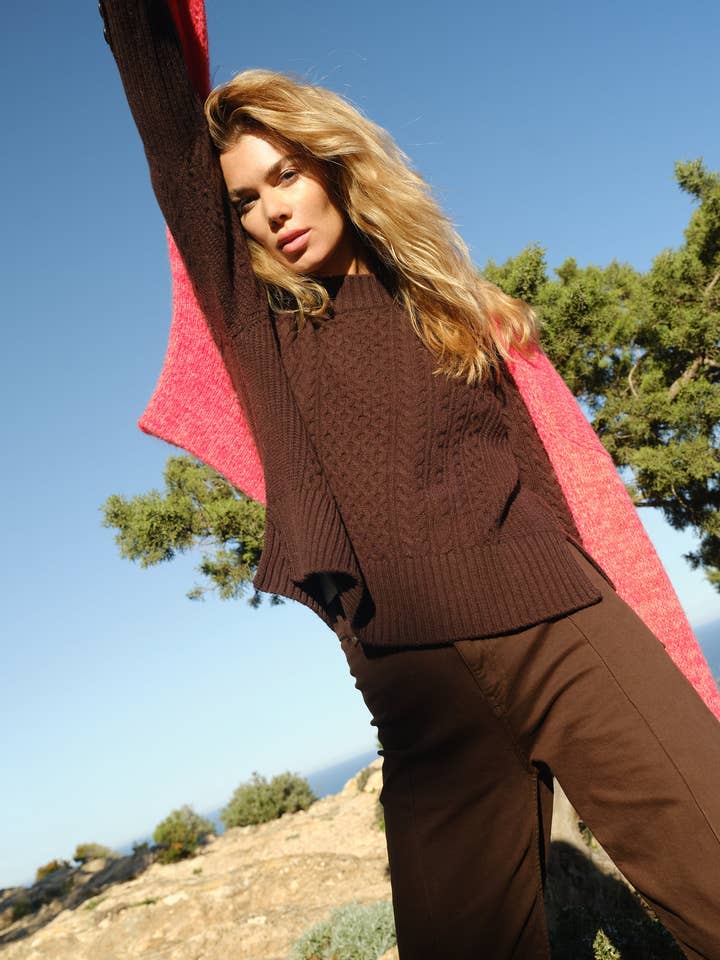 PULL BUBLY brun för wholesale av Maison Anje