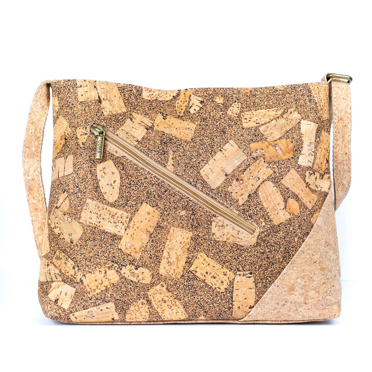 Meninas Bonitas Cork - Wholesale Crossbody Bag - Women's - Natural Cork Women’s Crossbody Bag BAG-23391