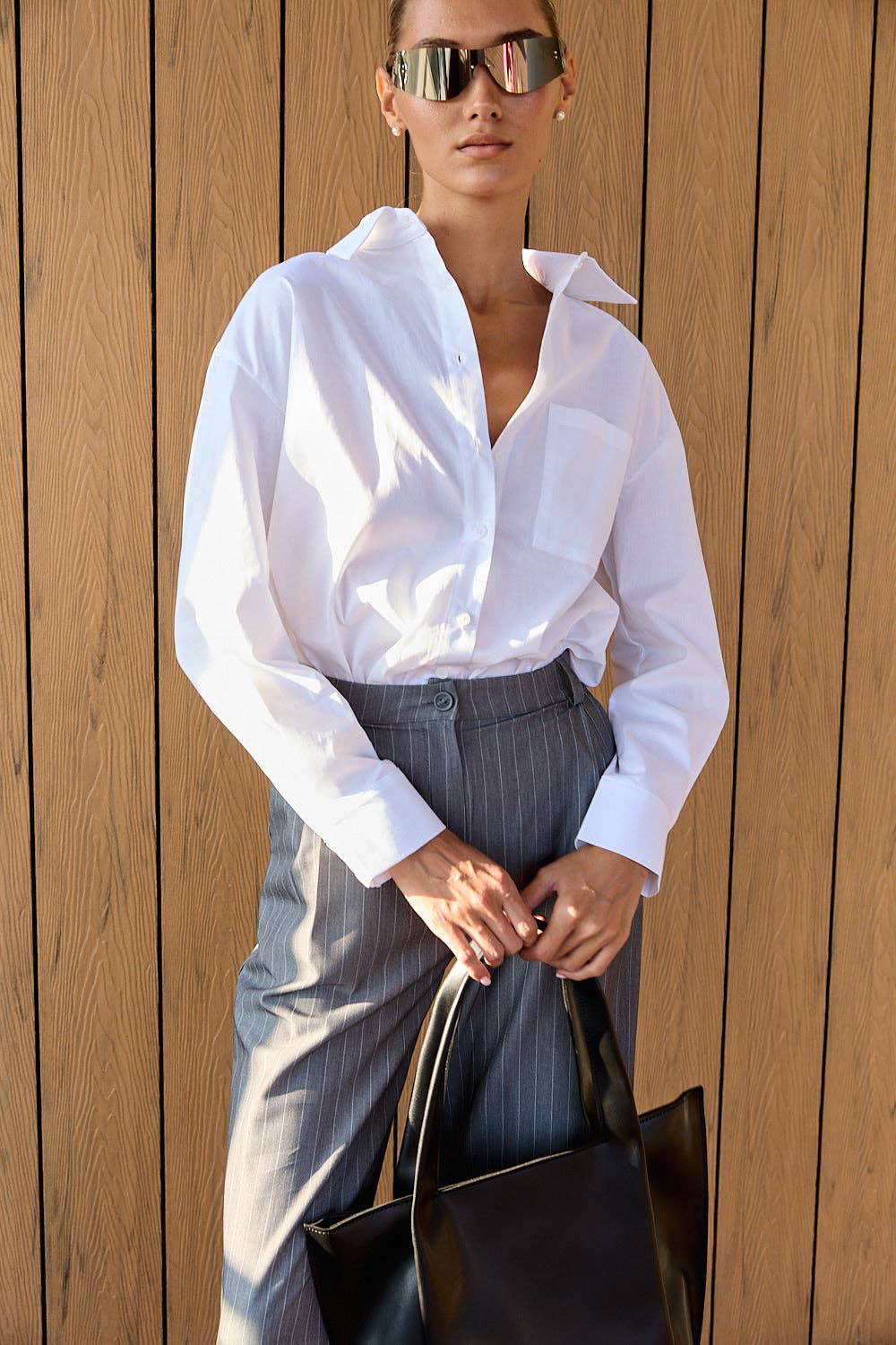 Azuri Fashion Group - Vendita all'ingrosso Camicia button down - Donna - Camicia lunga bianca1