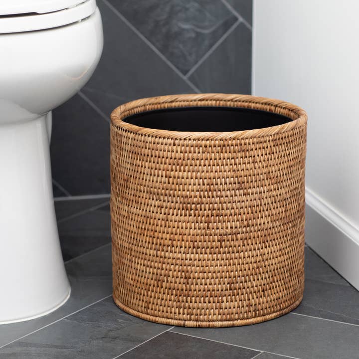 Artifacts Trading Company - Wholesale Rubbish can/Rubbish bin - Artifacts Rattan™ Round Waste Basket with Metal Liner1