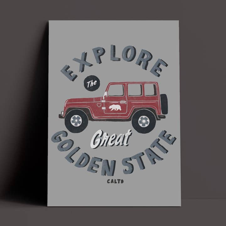 Erkunden Sie das große goldene Staatsposter für den Großhandel von State Bliss