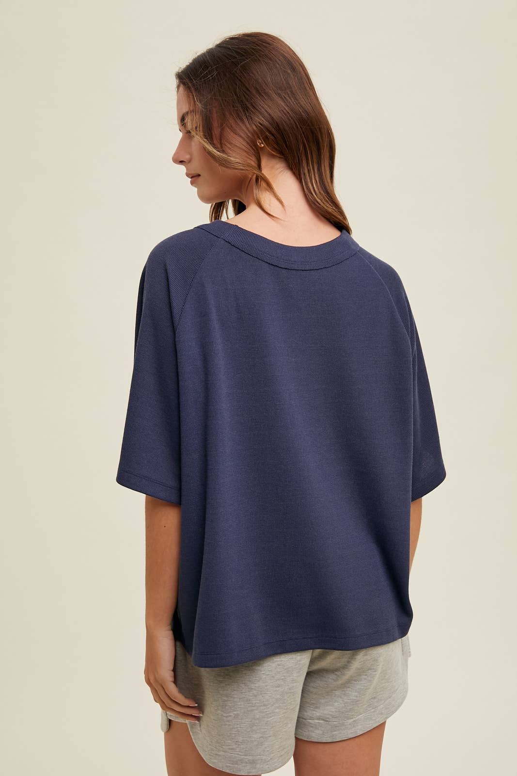 Wishlist Apparel – Großhandel Strickoberteil – Damen – BOXY-TOP MIT WAFFELMUSTER//WL24-93957
