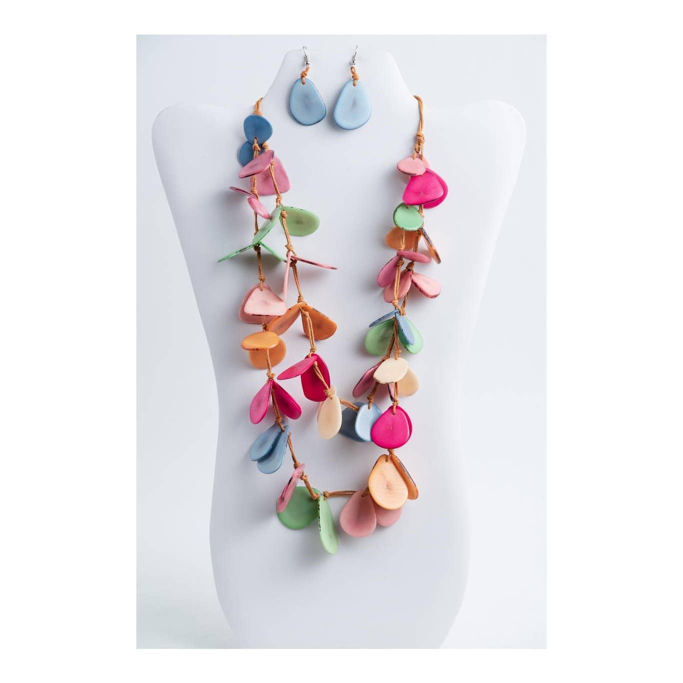 TaguArtsy – wholesale Smycken – Nola kronblad lång Tagua halsbandsuppsättning31