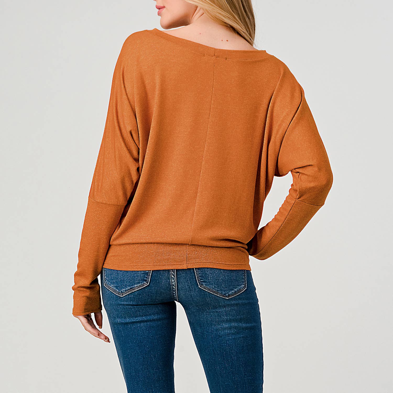 Heimious - Vente Haut en maille – femme - Haut en tricot Hacci à manches longues et col rond à manches Dolman, 270157