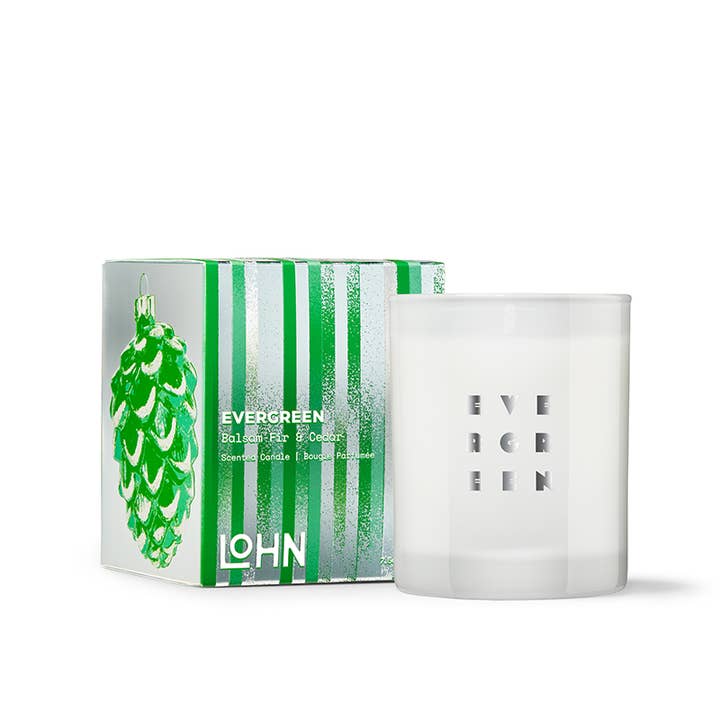 LOHN - Wholesale Jar/Filled Candle - LOHN Holiday Candle - EVERGREEN Balsam Fir & Cedar