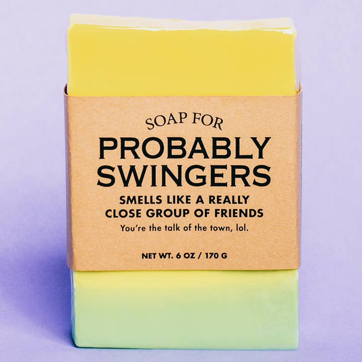 Savon pour probablement échangistes | Funny Soap pour la vente par Whiskey River Soap Co.