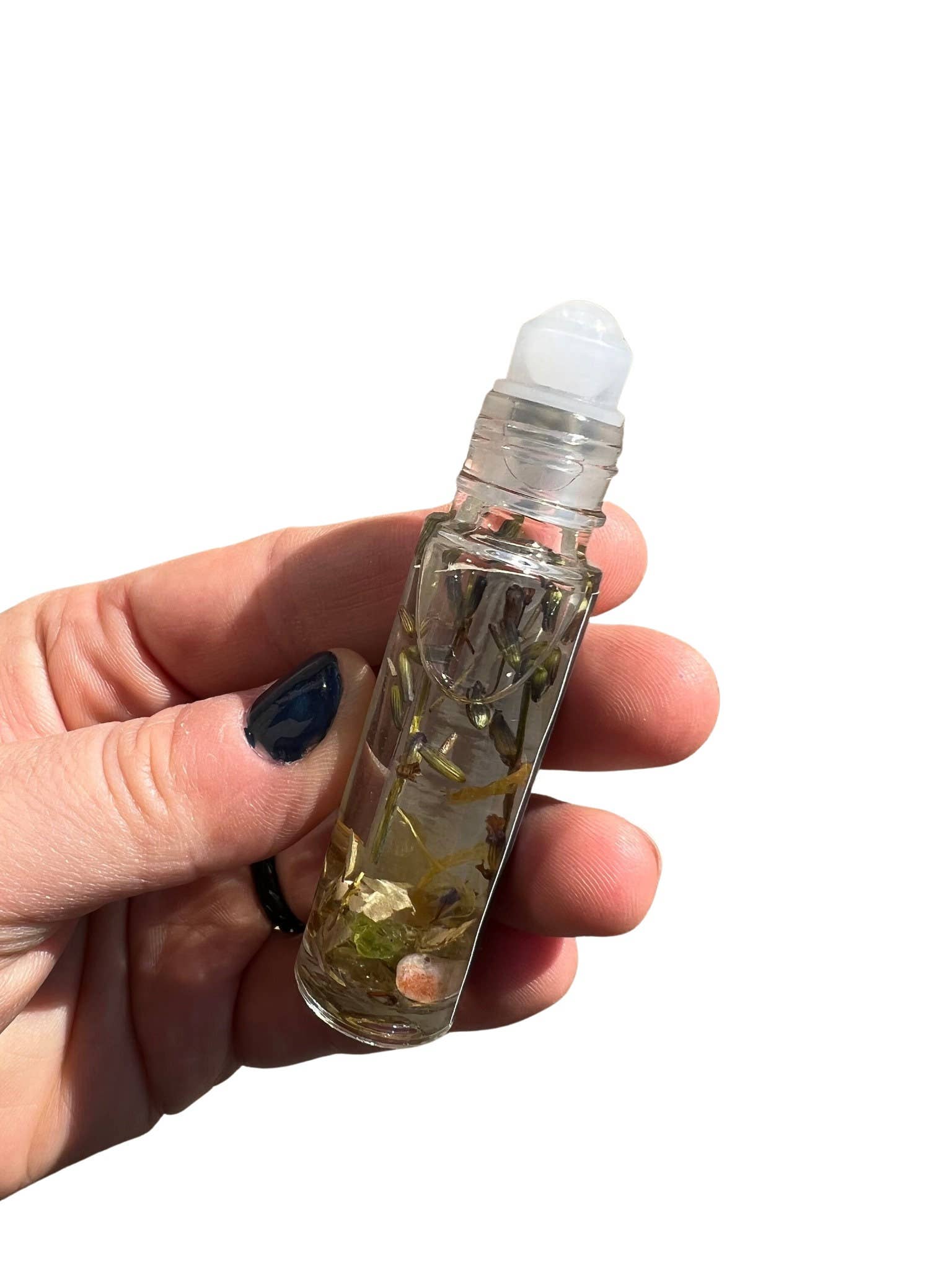 New Moon Beginnings - Wholesale Essential Oil Roll-On - Positive Energy Essential Oil Roll-On Clear Quartz Crystal1