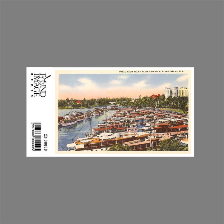 Found Image Press – wholesale Klistermärke – Klistermärke FL-603 Royal Palm Yacht Basin, Miami, Florida1
