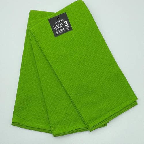 RANS London Waffle Tea Towels | Lime Green | Set of 3 and other Purchase Wholesale britishtowels. Free Returns & Net 60 Terms on Faire trending on Faire.