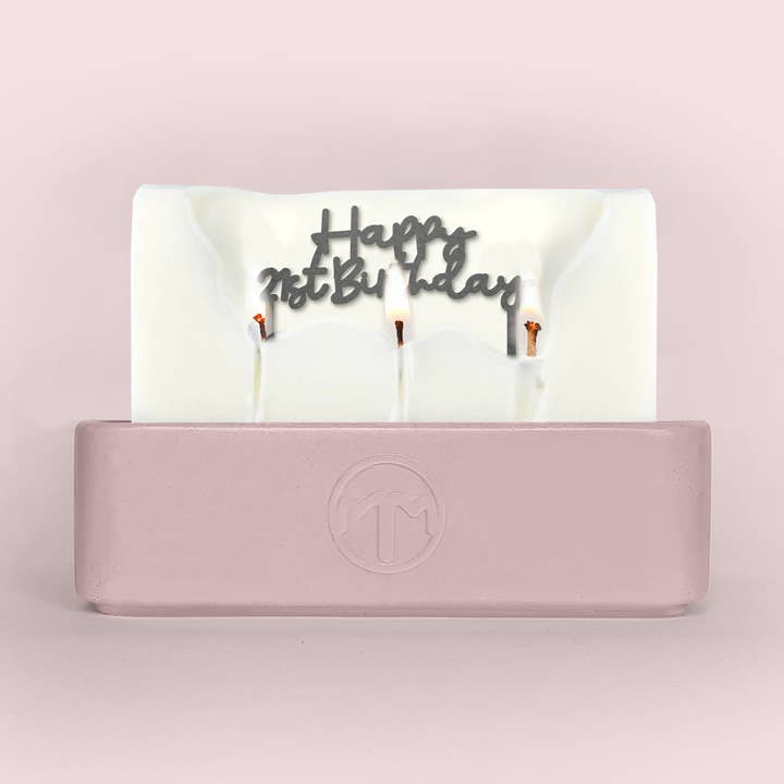 Happy 21st Birthday Hidden Message Candle for wholesale by Melting Messages