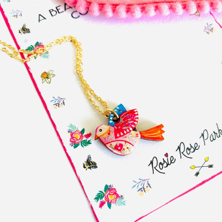 Rosie Rose Parker - Wholesale Pendant/charm necklace - Dainty charm necklace for ladies bird jewellery uk 10