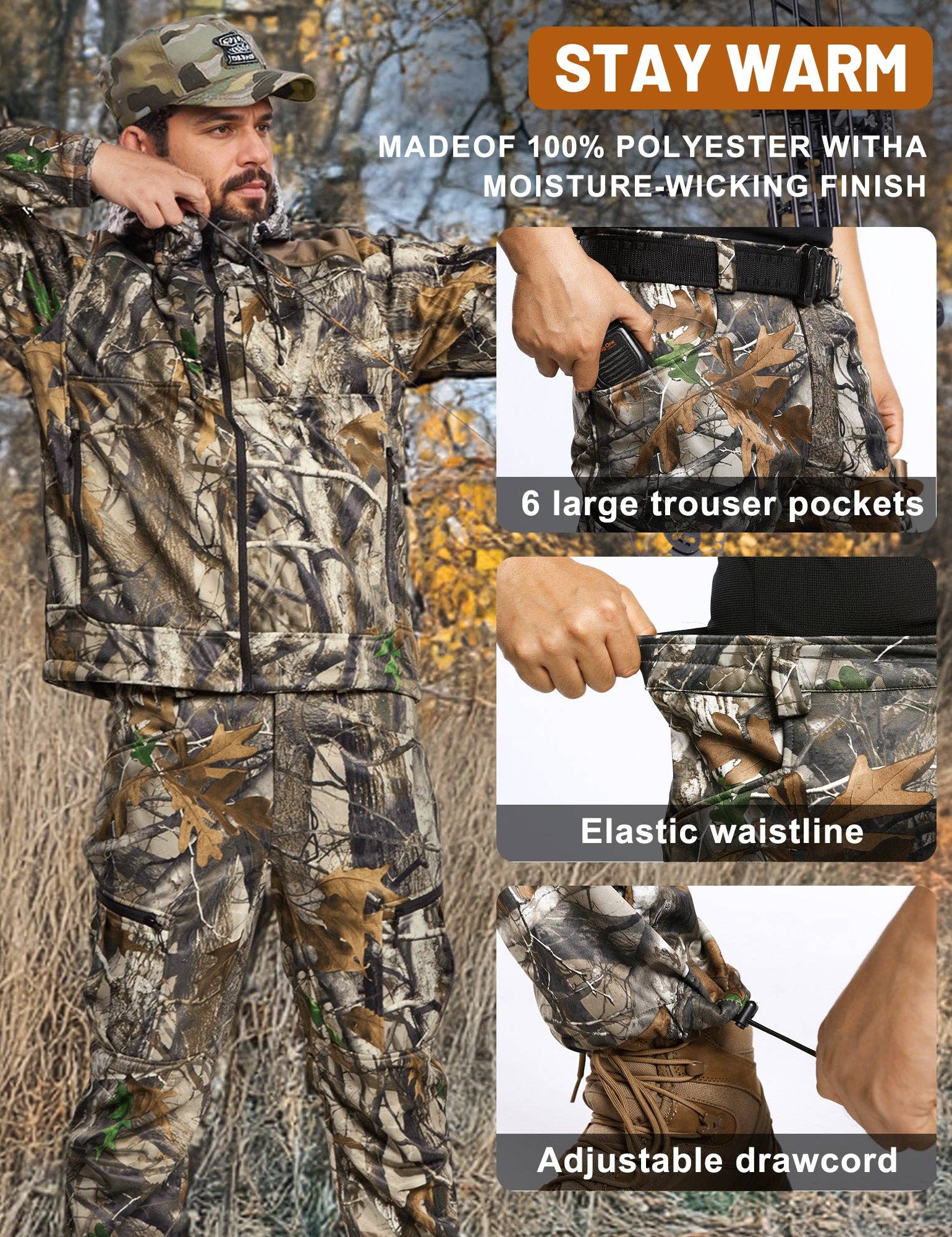 Antarctica Outdoors - Wholesale Pants - Men's - ANTARCTICA GEAR Hunting Heated Pants for Men with 12V 15000mAh Battery6