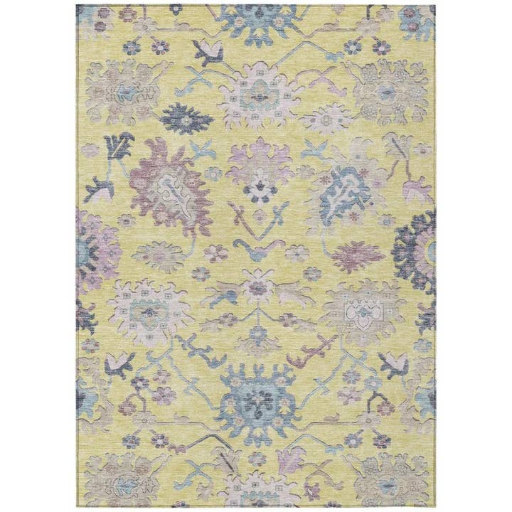 Eugene Gold Washable Indoor-Outdoor Rug for wholesale by LOOMLAN