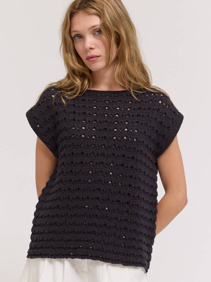 Katoenen gehaakte trui voor wholesale door Grade & Gather