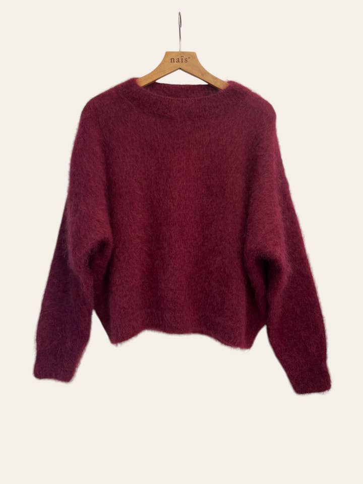 NAÏS PARIS - Vente Pull en maille – femme - PULL COL ROND EN 74% KID MOHAIR