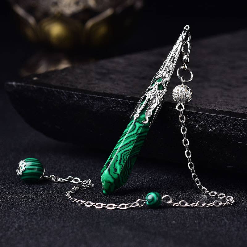 Gemcohub – Großhandel Spiritueller Stein/Kristall – Buntes Pendel aus natürlichem Kristallstein in Hexagon-Form17