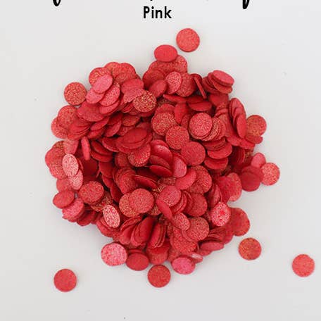 Crystal Candy Edible Wafer Glitter Sequins. Pink for wholesale by Crystal Candy Unique Cake Decorations