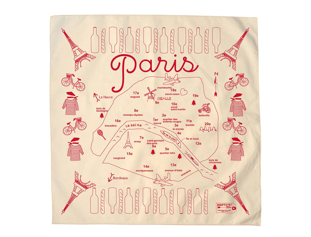 Maptote – Engroshandel Bandana - Unisex – Paris Bandana0