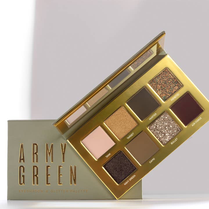 MIA COSMETICS SRL - Venta al por mayor Paleta de sombras de ojos - PALETA DE SOMBRAS DE OJOS VERDE MILITAR