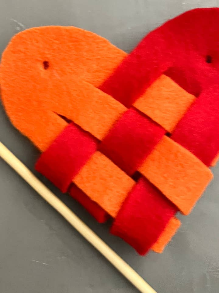 Rainbow Heart Garland Kit includes All Supplies, Craft Kit for wholesale by The Artful Spirit