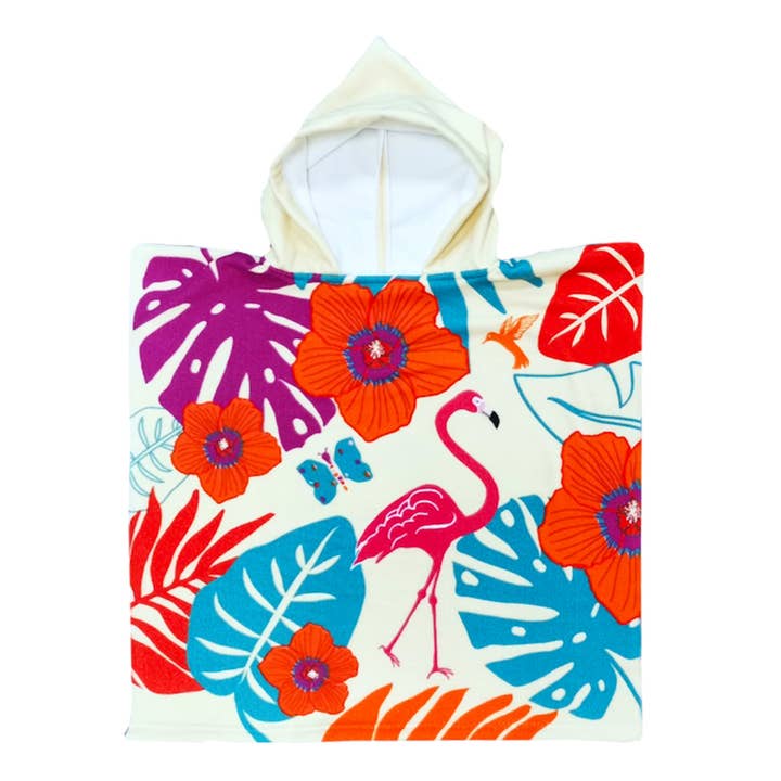 Le comptoir de la plage - Wholesale Surfponcho - Kinderen en baby - Lindy kinderponcho met bedrukt microvezel-polyesterpatroon