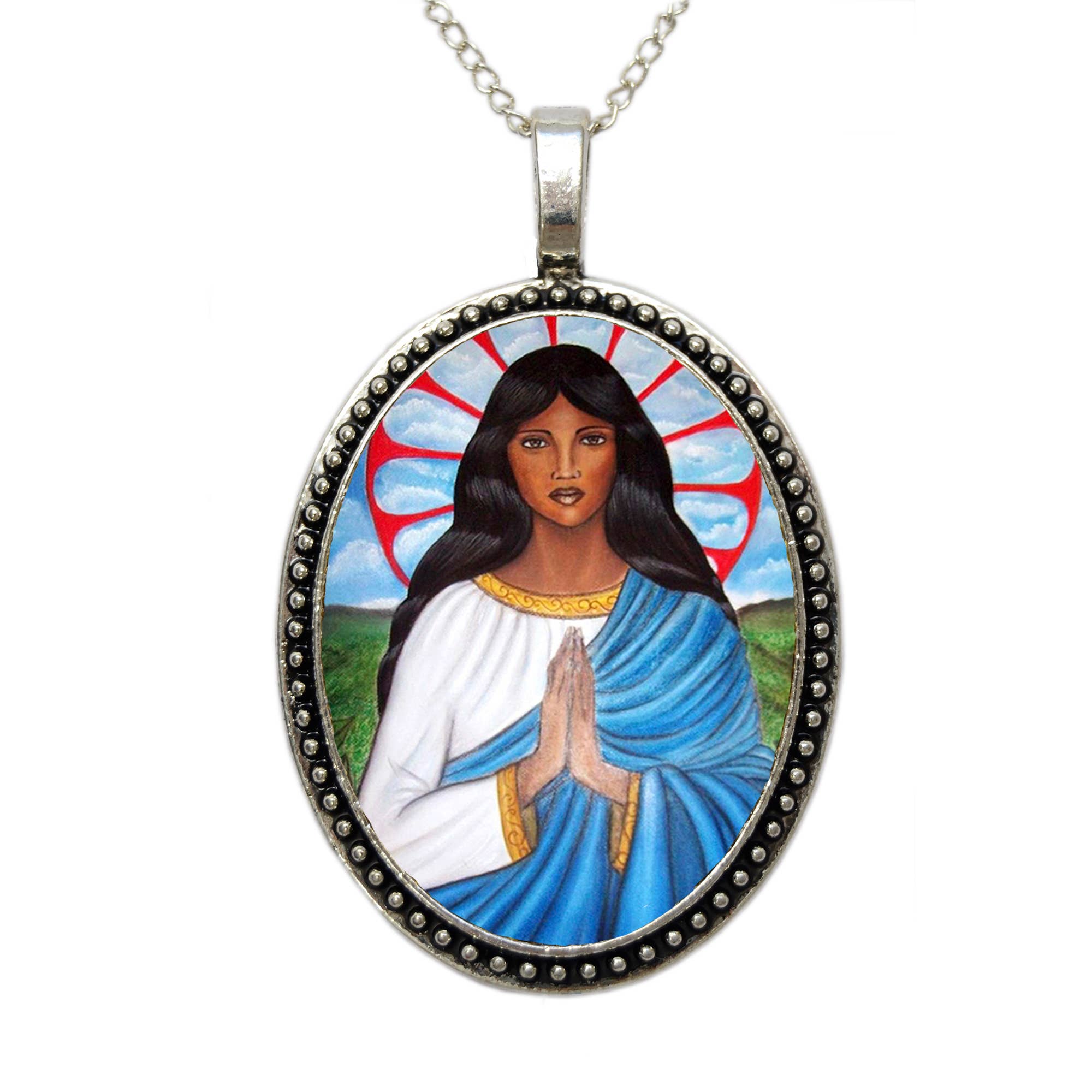 MariaSantissimaShop - Vendita all'ingrosso Collana con ciondolo/pendaglio - Lo spirito dello zingaro - Santa Sarah Kali in stile vittoriano 1