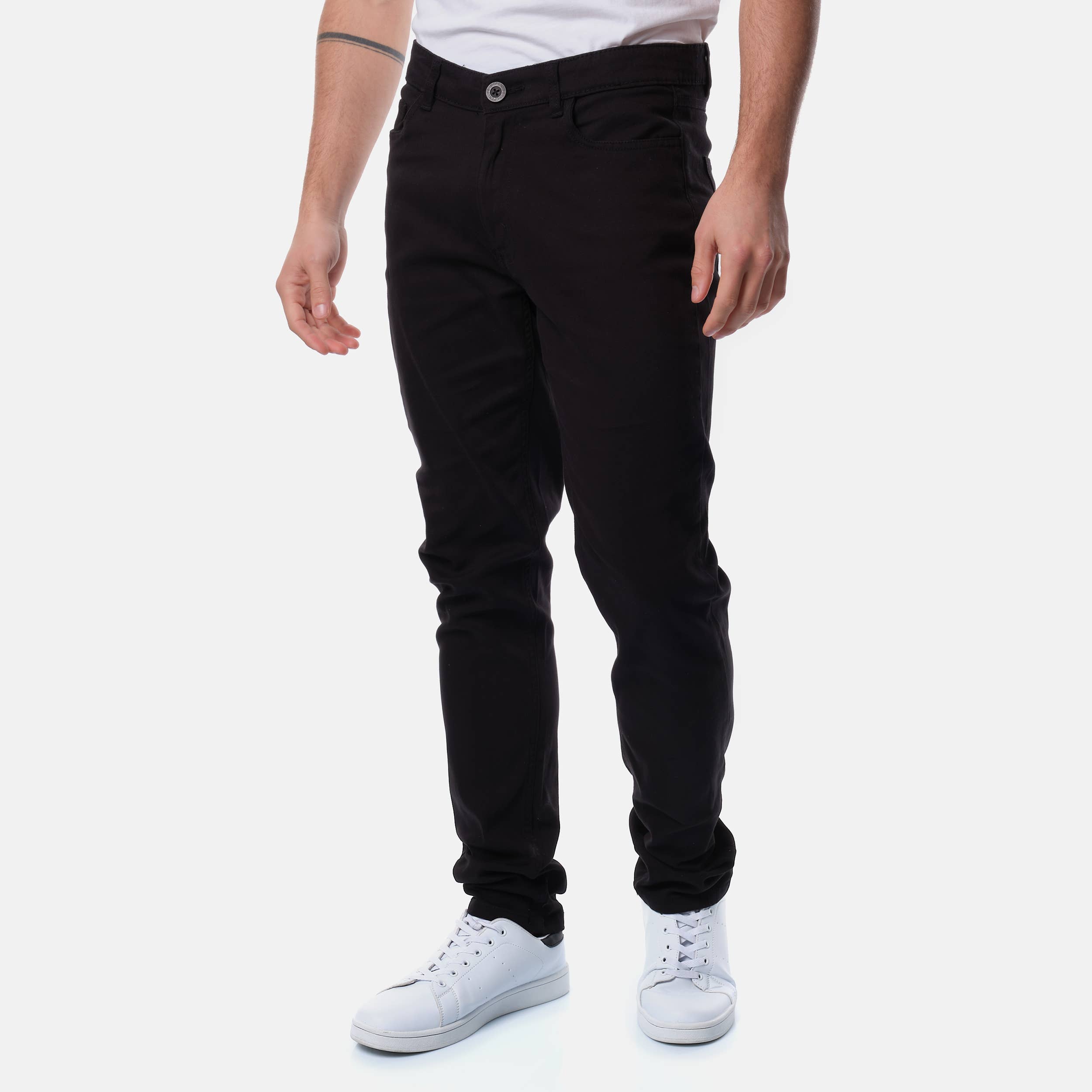 Black Roronoa-Black Solid Chino Pants for wholesale on Faire1