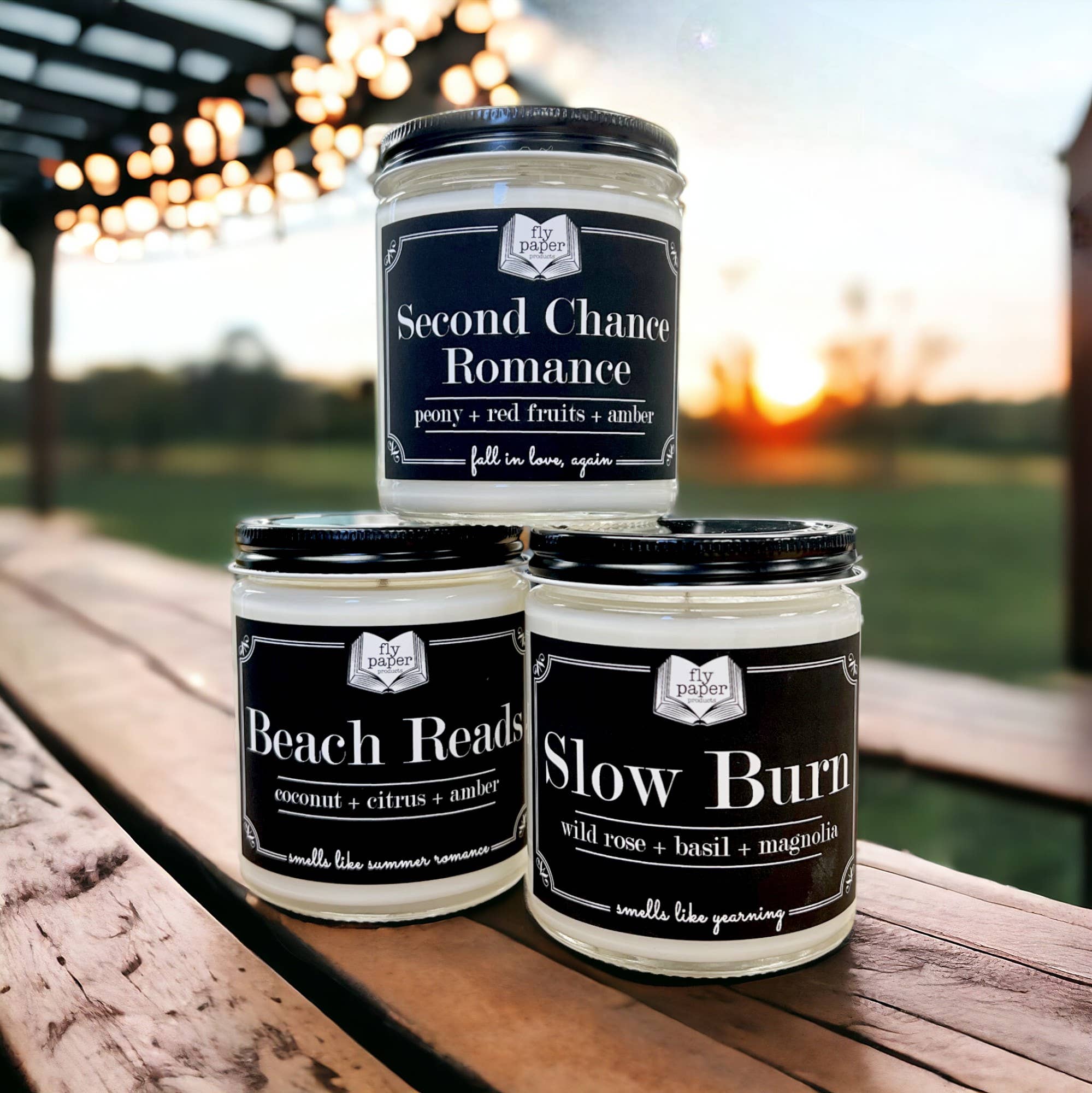 Fly Paper Products - Wholesale Jar/Filled Candle - Beach Reads 9oz Glass Candle Bergamot + Gardenia + Orange4