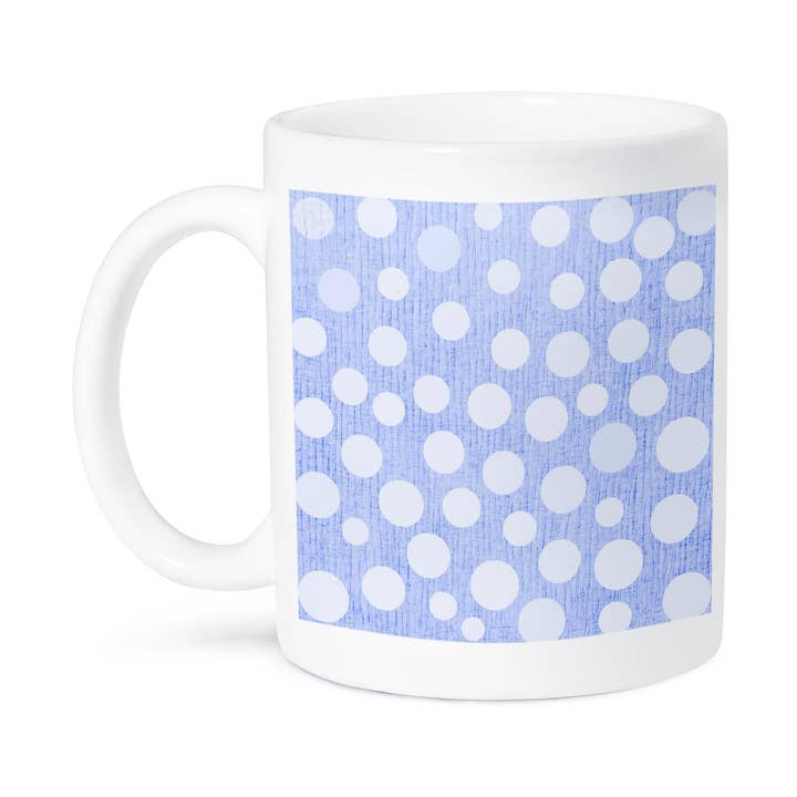 3dRose, White and Blue Dots, Mug for wholesale by 3dRose