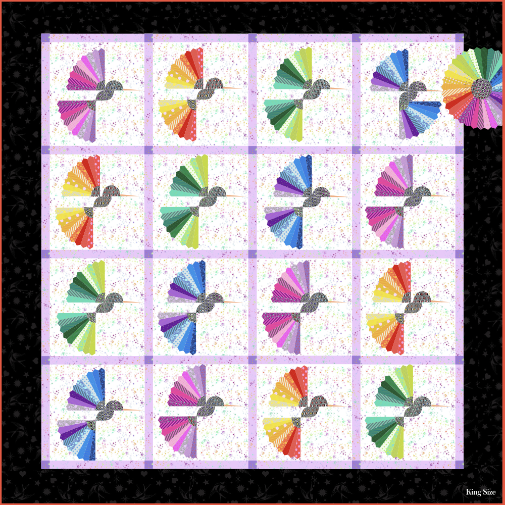 Rachel Rossi Design - Wholesale Quilt - Hover | Hummingbird Quilt Pattern1