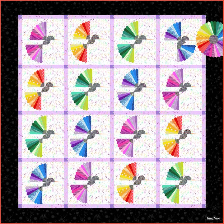 Rachel Rossi Design - Wholesale Quilt - Hover | Hummingbird Quilt Pattern1