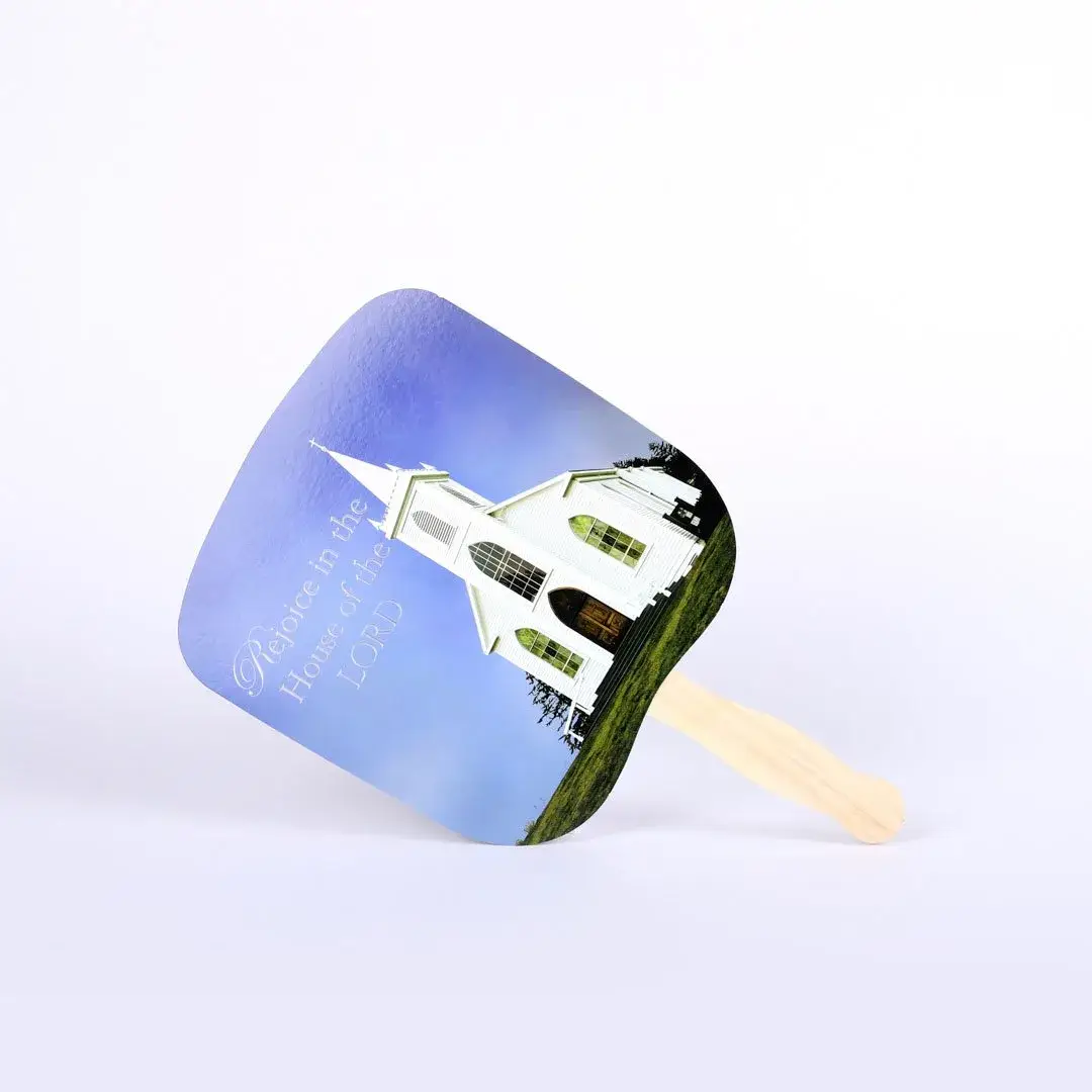 Swanson Christian Products - Wholesale Handheld Folding Fan - Hand Fan Rejoice In The House Of The Lord Pk505