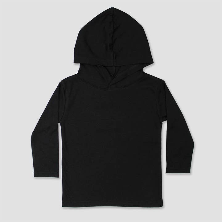 Toddler Kids Long Sleeve Hooded T-shirt - Unisex Blank for wholesale by Laughing Giraffe