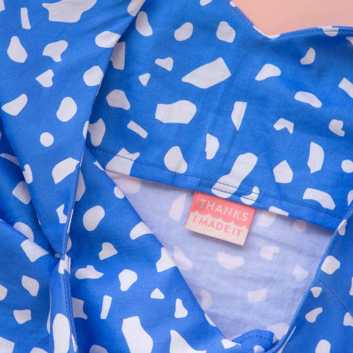 Sarah Hearts - Wholesale Craft Supplies - Thanks I Made It Coral -Â Sewing Woven Clothing Label Tags