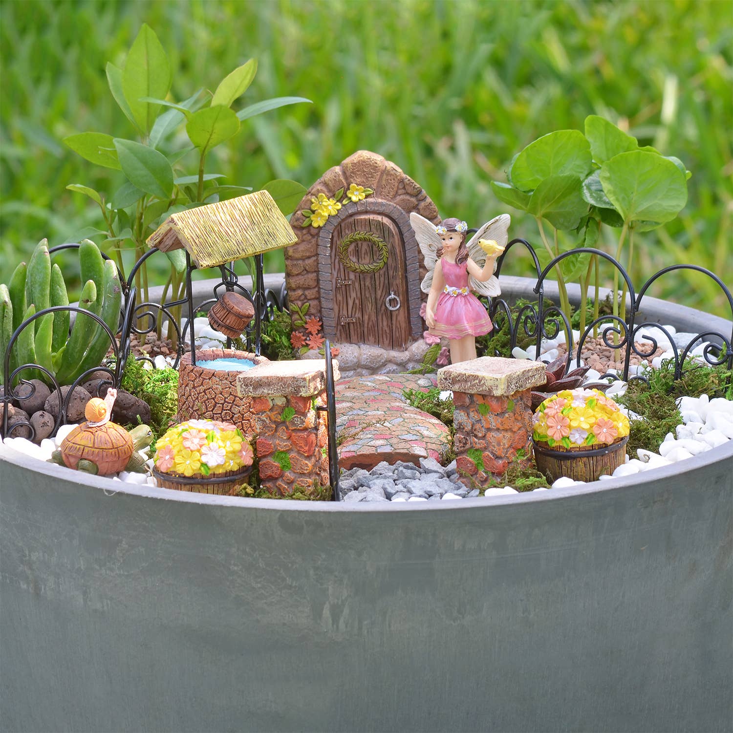Arcadia Garden Products - Wholesale Outdoor Ornament/Decor - Fairy Garden Kit - Pebble Lane6