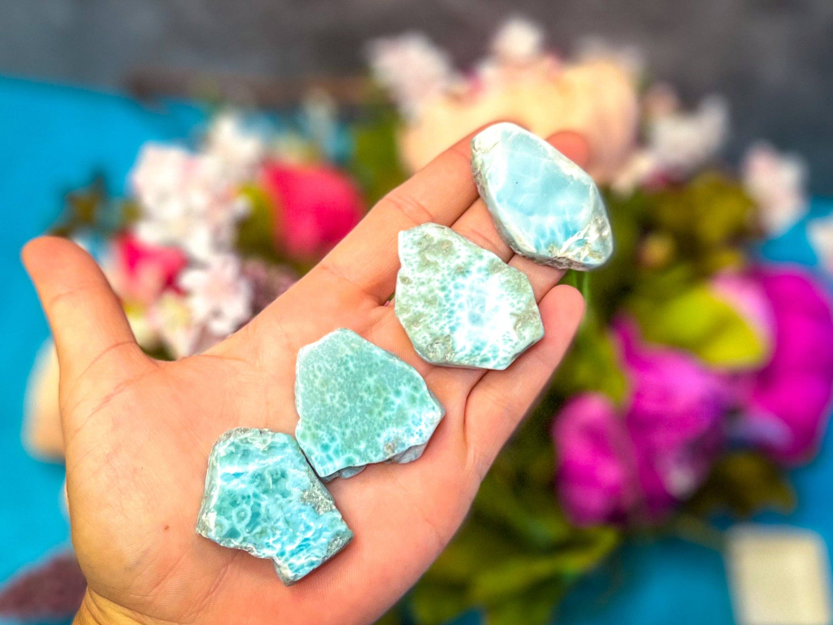 Mandala Gems - Venta al por mayor Piedras/cristales espirituales - Láminas pulidas de larimar de buena calidad2